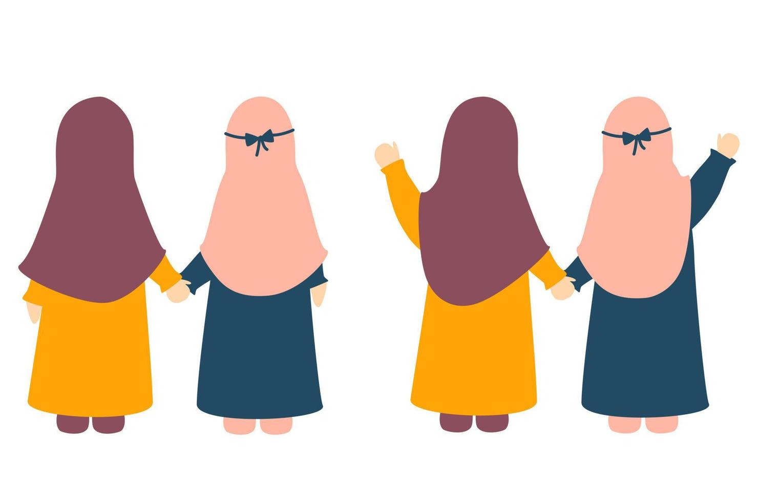 Best Friend Muslimah vector