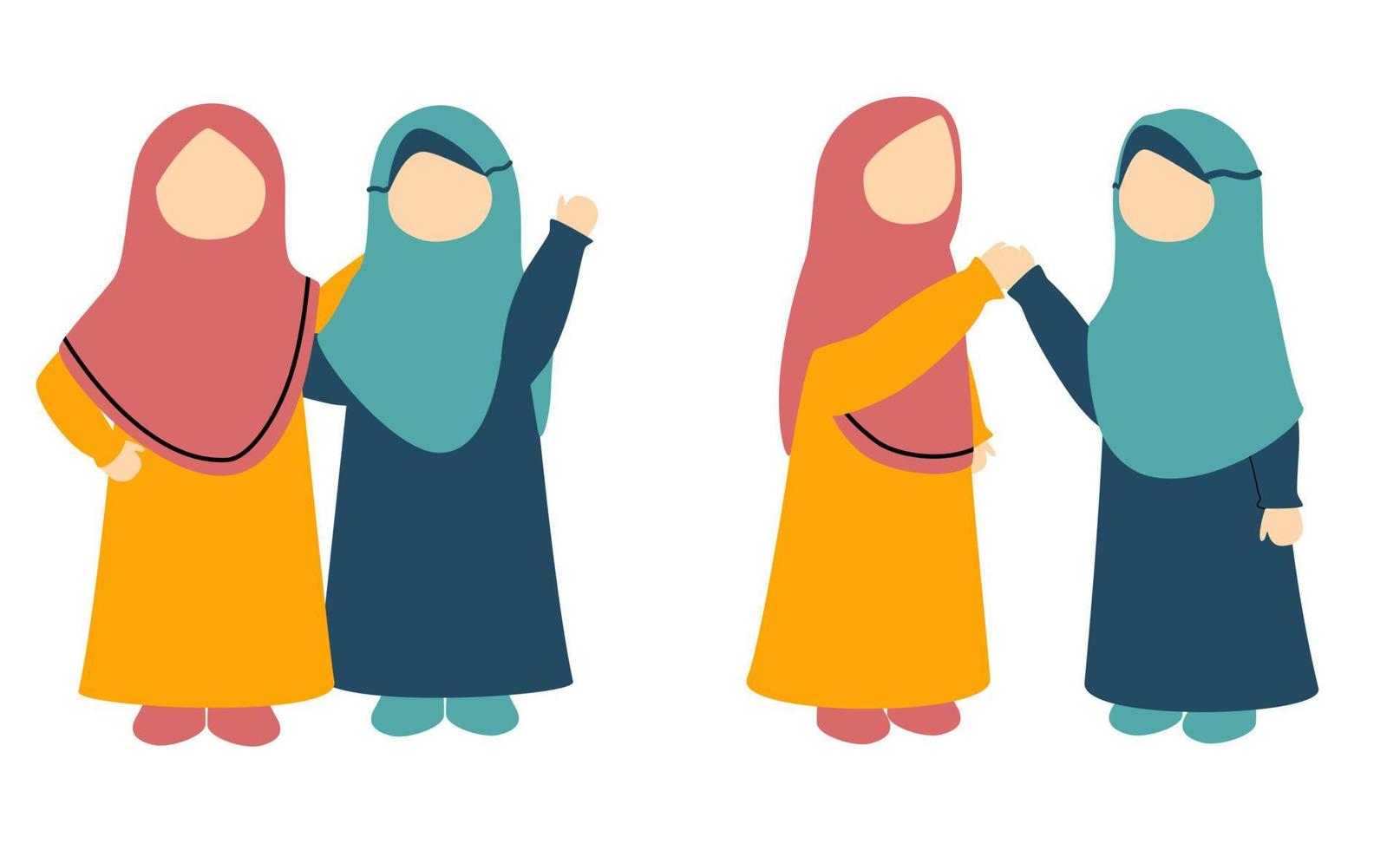 Best Friend Muslimah vector