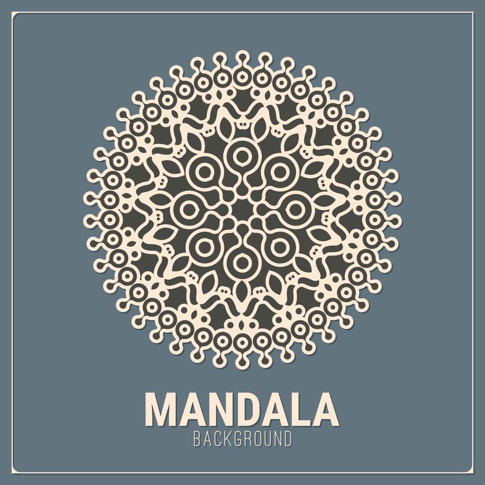 plantilla de diseño de fondo plano mandala vector