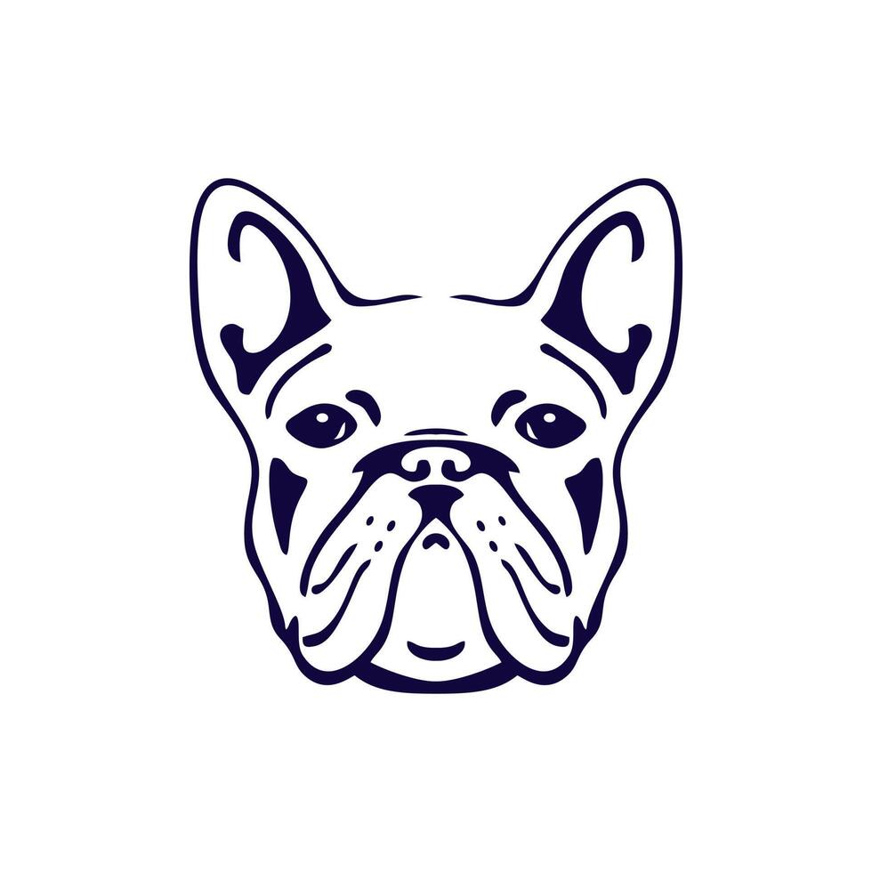 an illustration of a bulldog logo vector