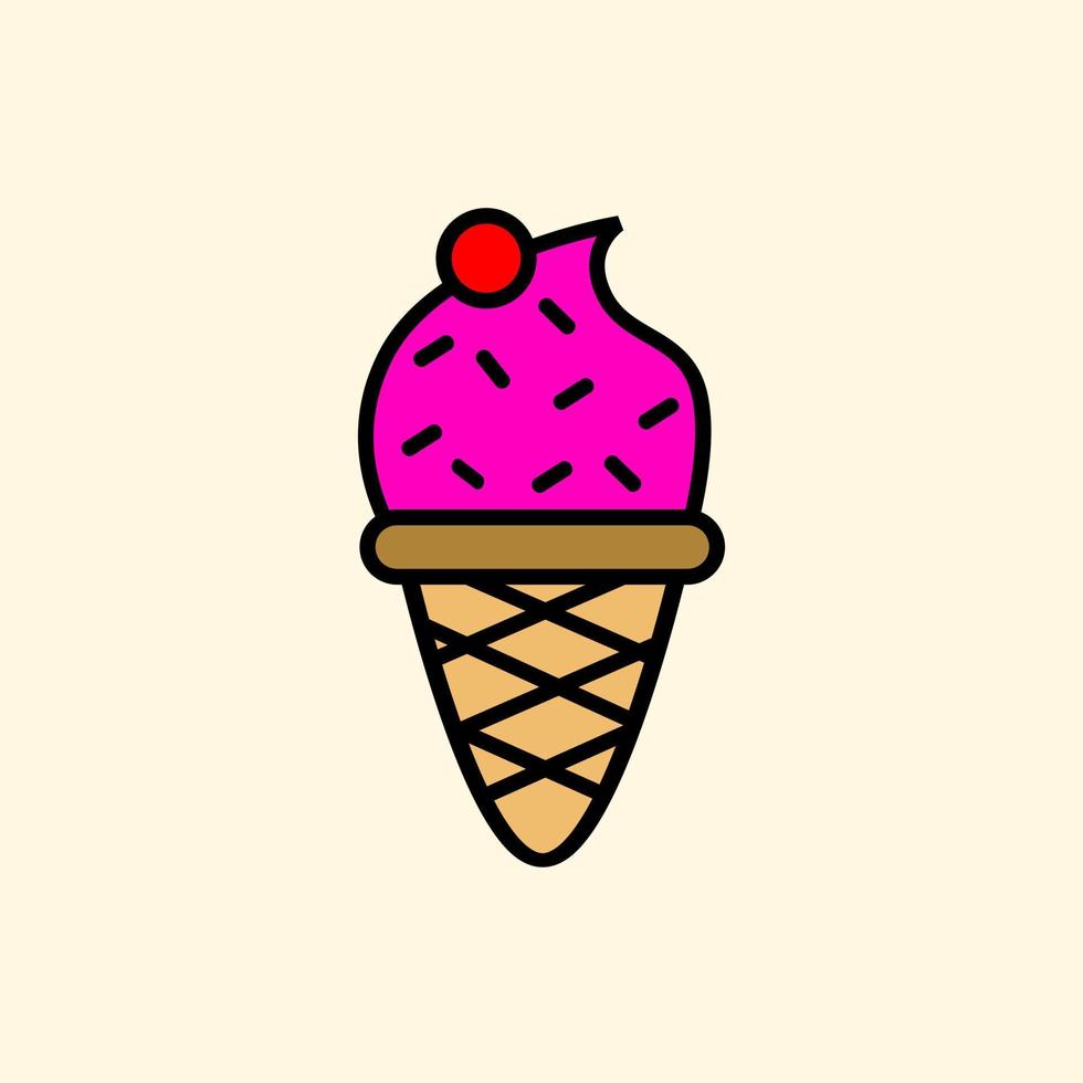 ice cream illustration. ice cream cartoon illustration for children's book. vector