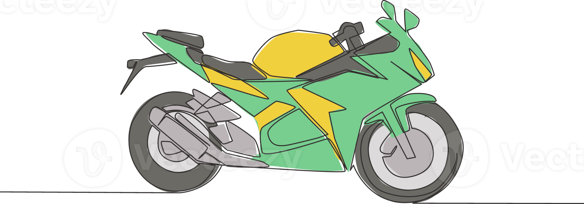 1 contínuo linha desenhando do luxo esporte moto logotipo. grande motocicleta conceito. solteiro linha desenhar Projeto vetor ilustração png