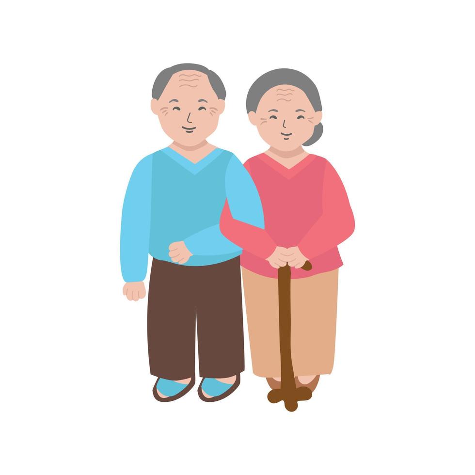 Family Father Mother Grandmother Grandfather vector