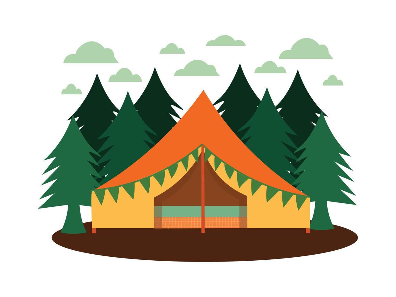 Camping Tent Vector Design Illustration