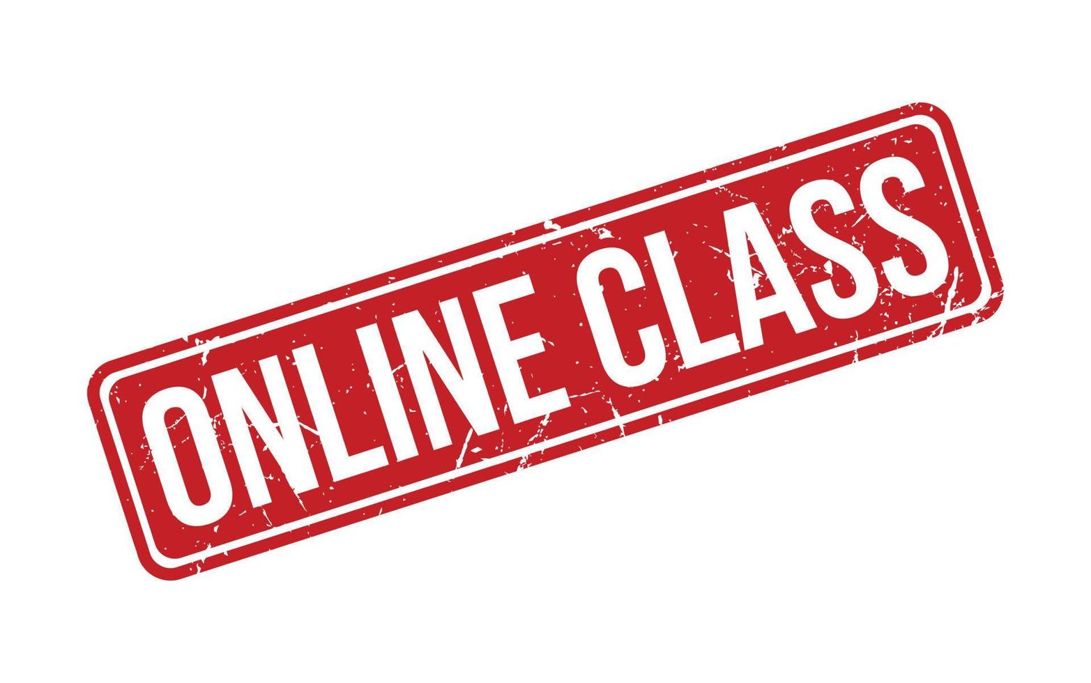 Online Class Rubber Stamp Seal Vector