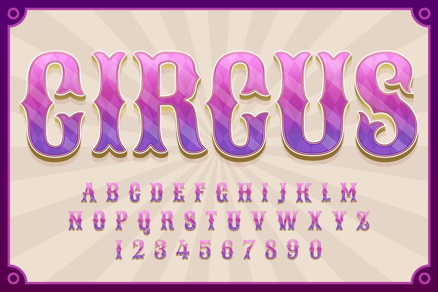 decorative circus editable text effect vector