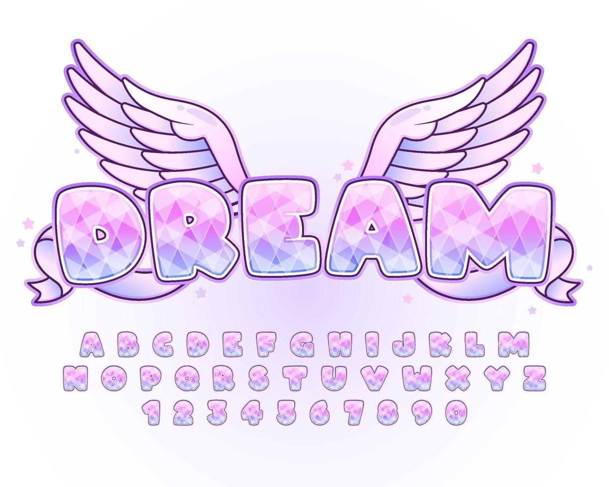 decorative editable dream text effect vector design