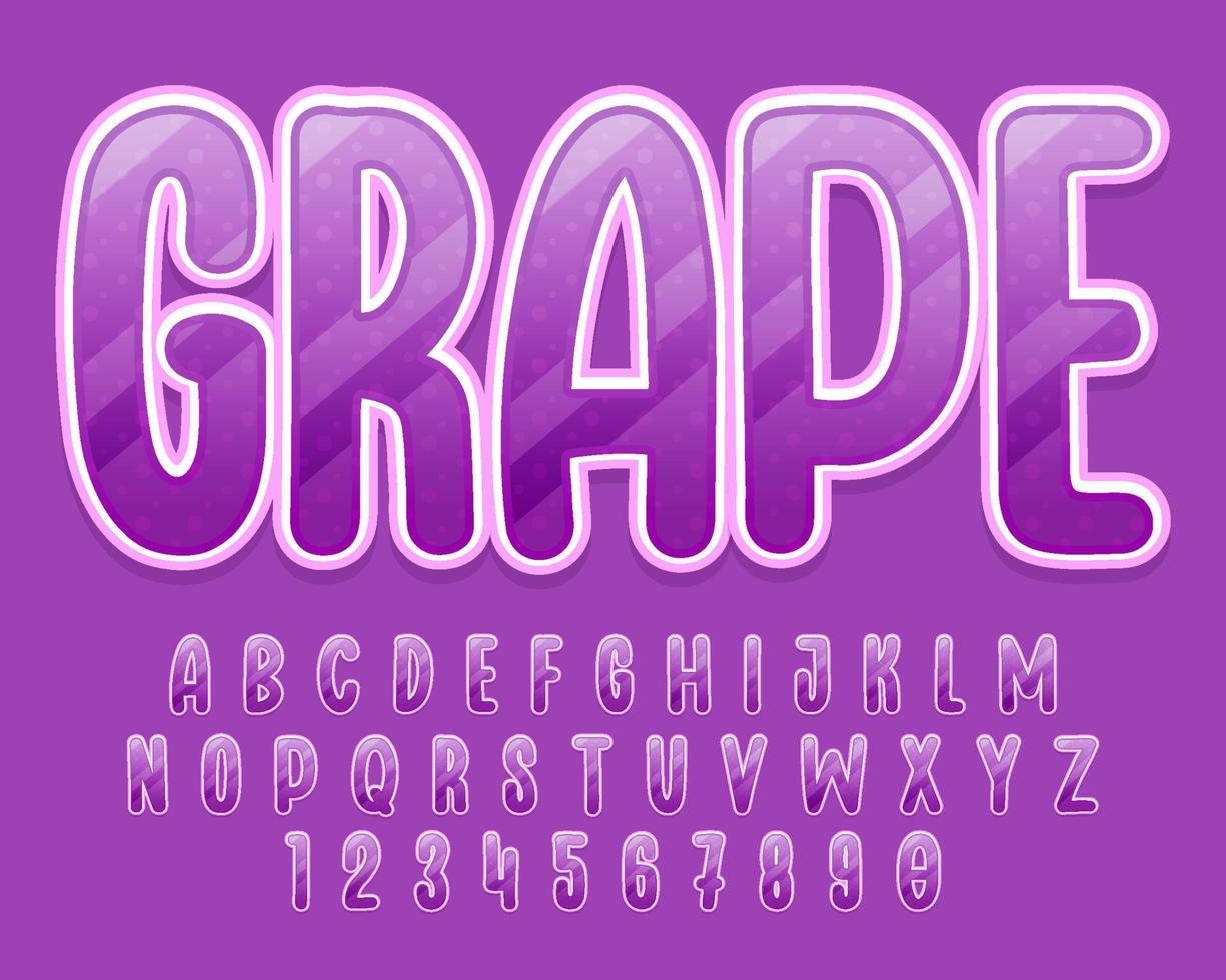 decorative grape editable text effect vector design
