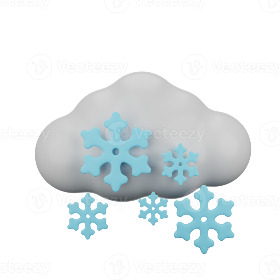 Snow Cloud 3D Icons png