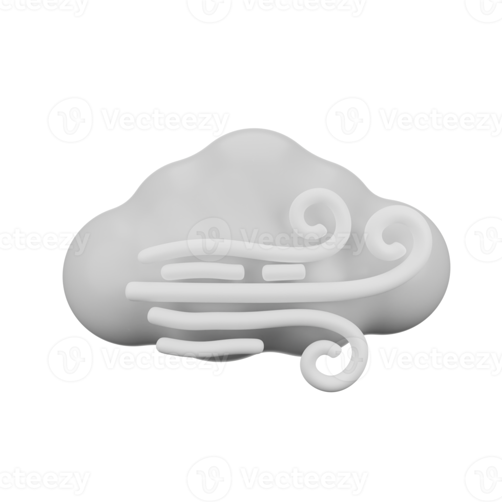 ventoso nube 3d icone png