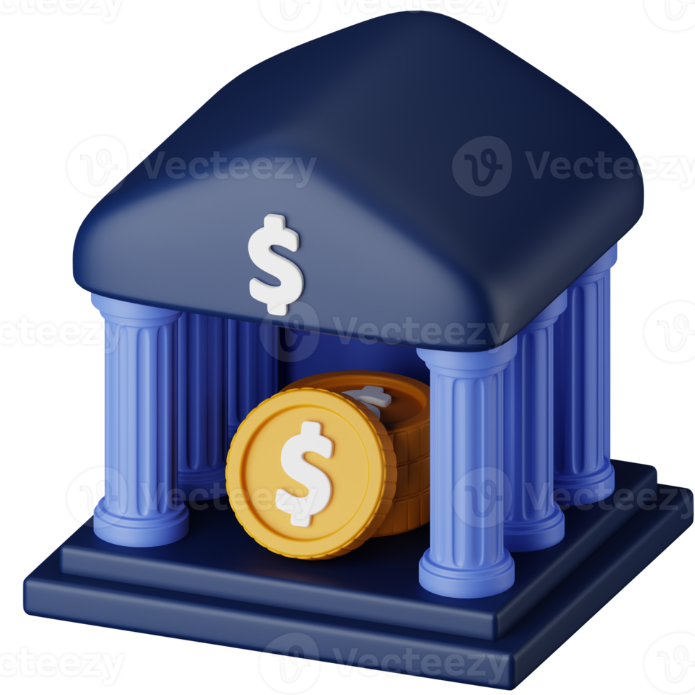 3d illustratie bank png