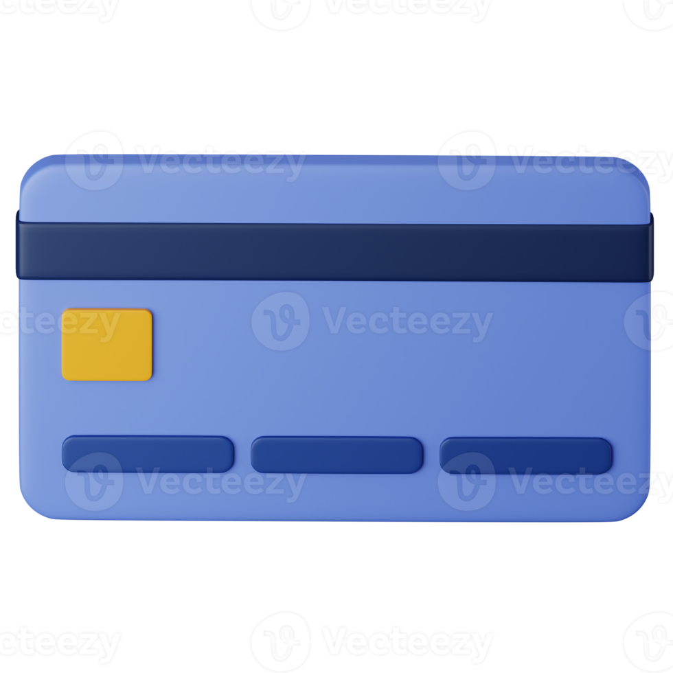 3D Illustration Credit Card Object png