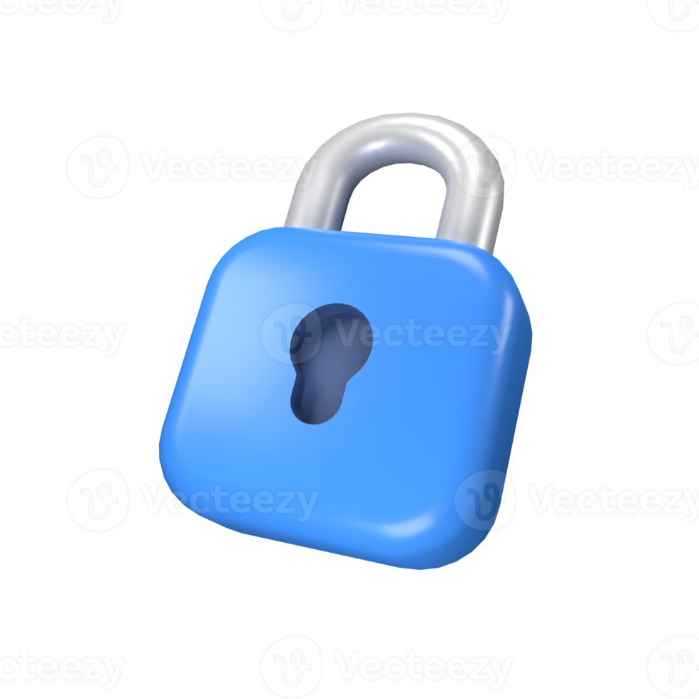 Padlock 3D illustration png