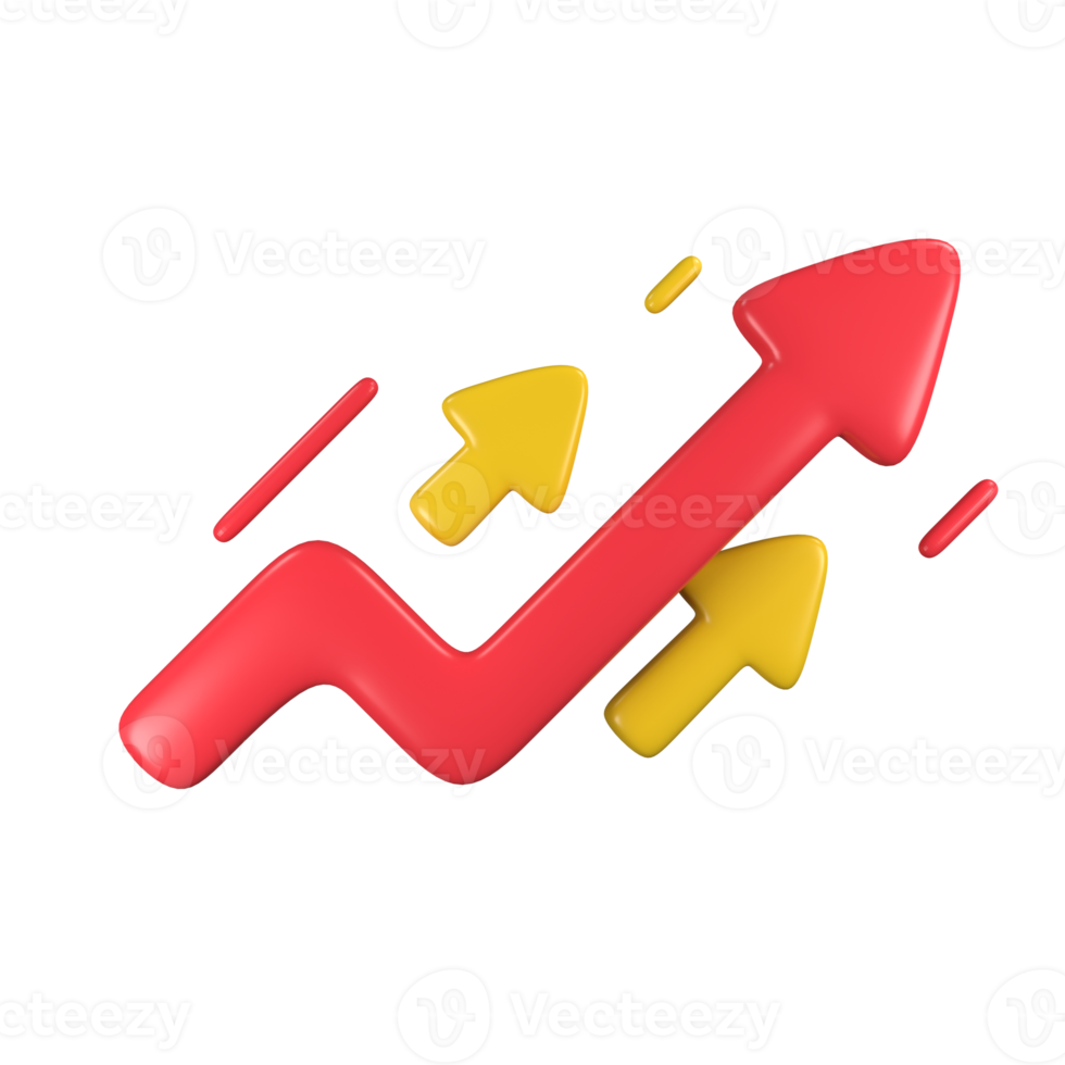 croissance La Flèche 3d illustration png