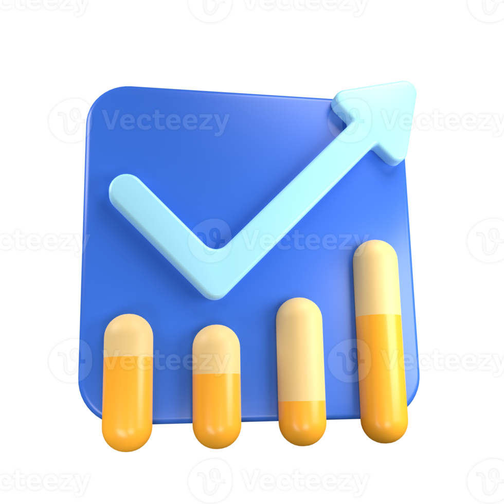 Stats data 3D illustration png