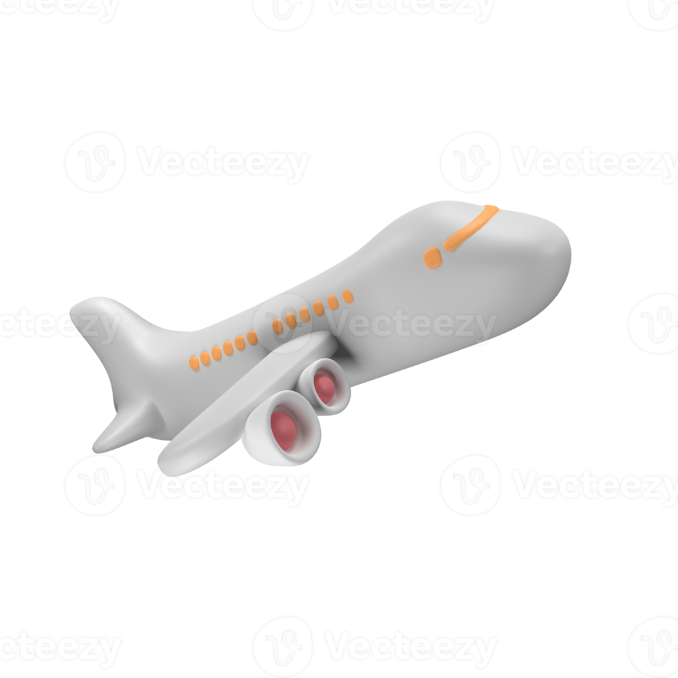 Airplane 3D illustration png