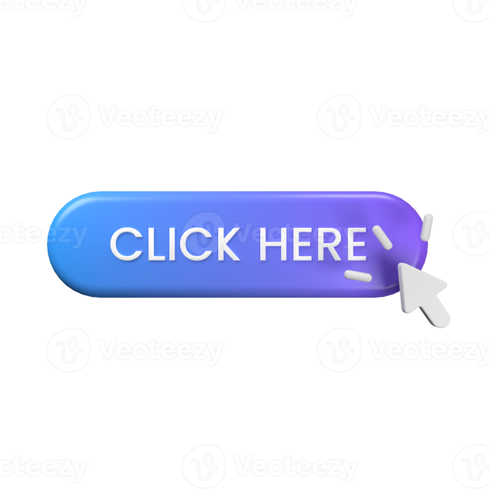 Click here button 3D illustration png