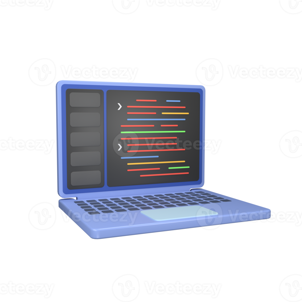 codificación 3d ilustración png