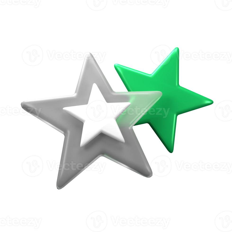 superstar symbole étoile forme 3d illustration png