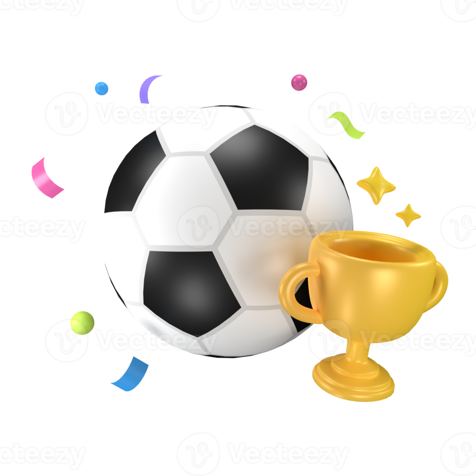 Soccer compitition 3D illustration png