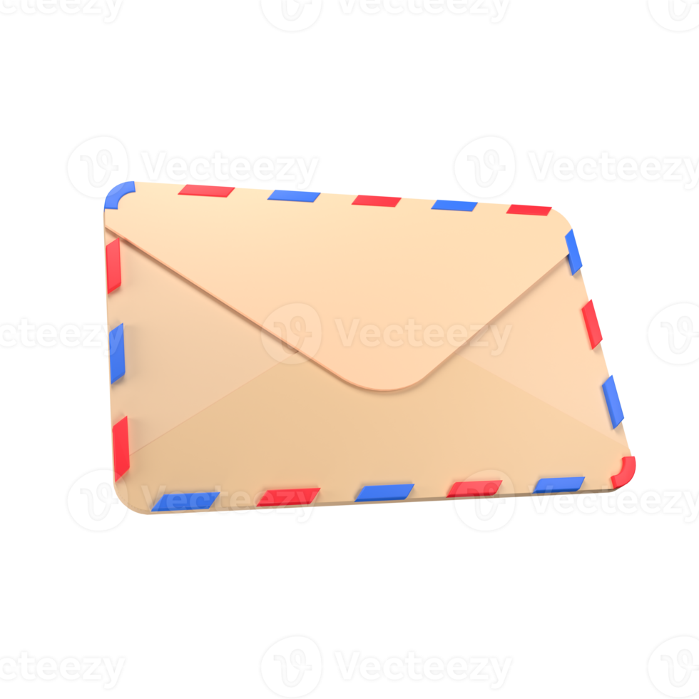 enveloppe lettre 3d illustration png