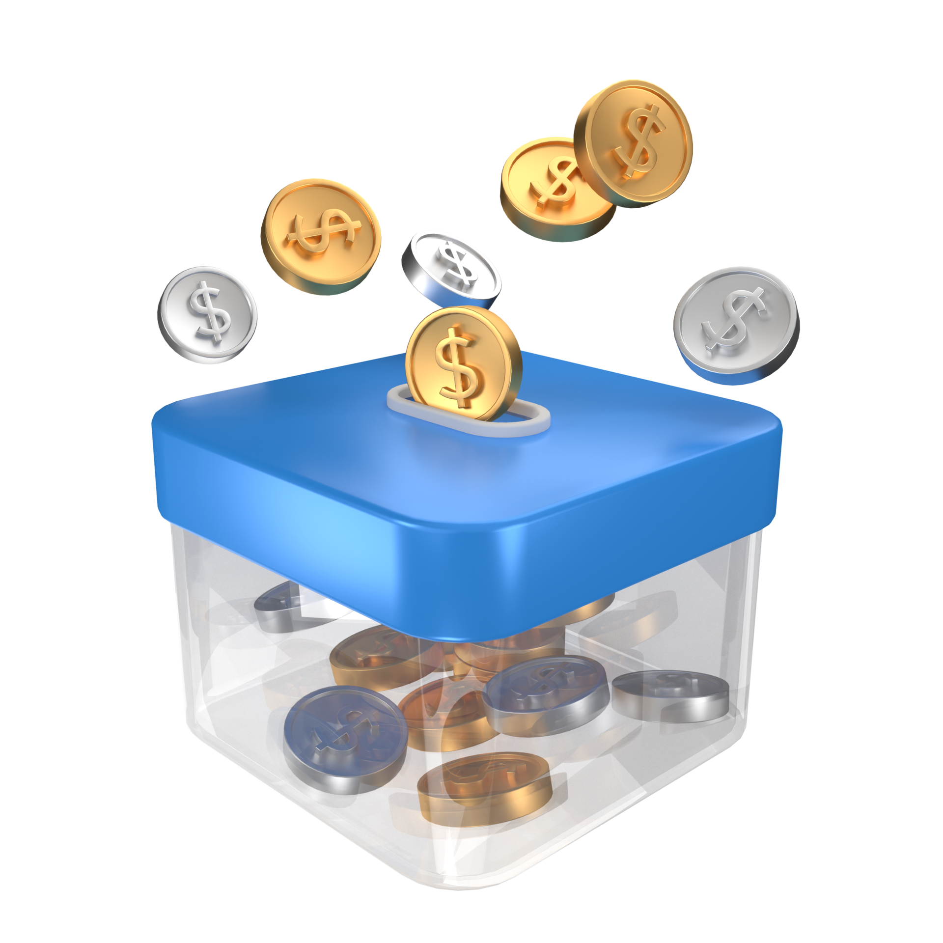 Donation box 3D Illustration 22603455 PNG