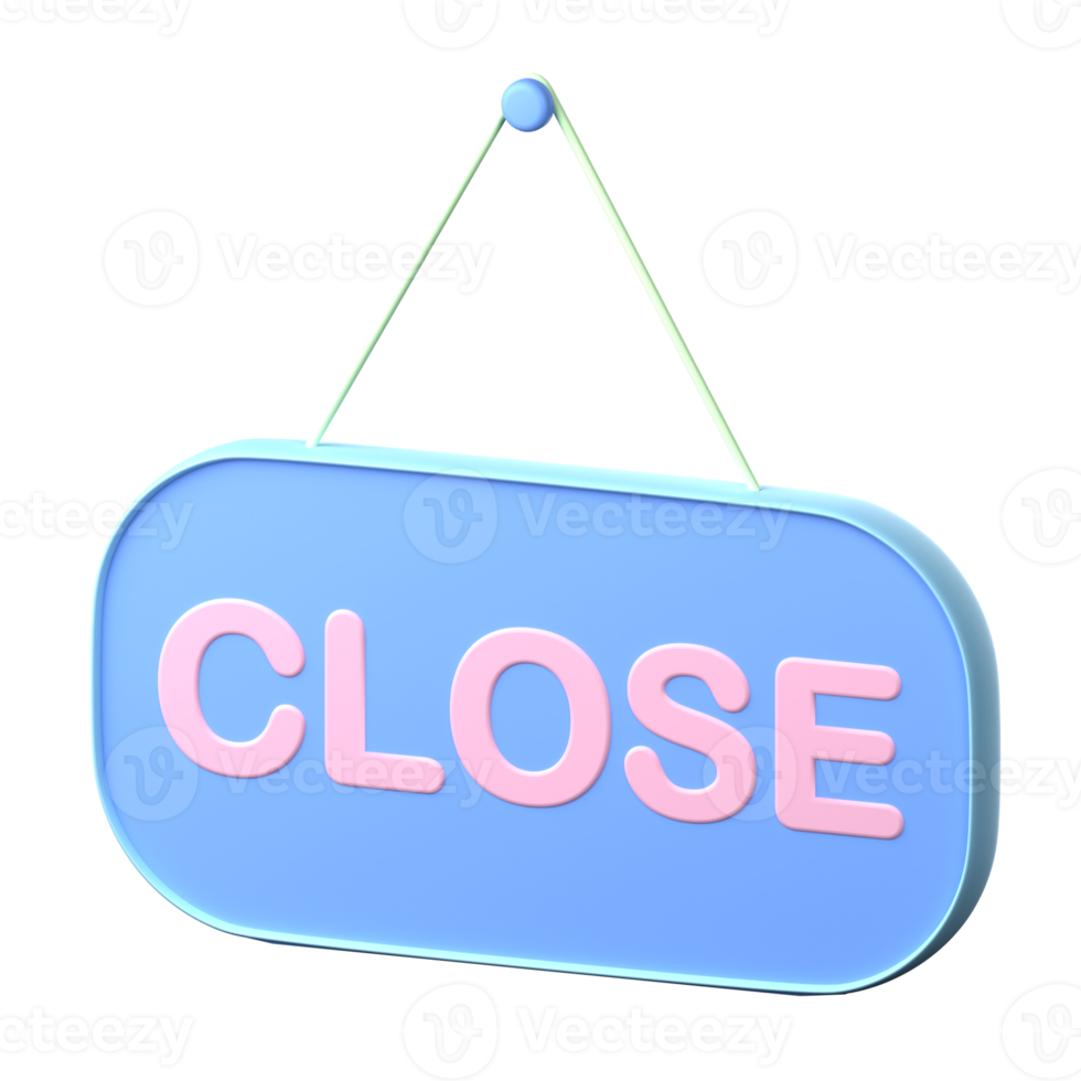 Close 3D Icon Illustration png