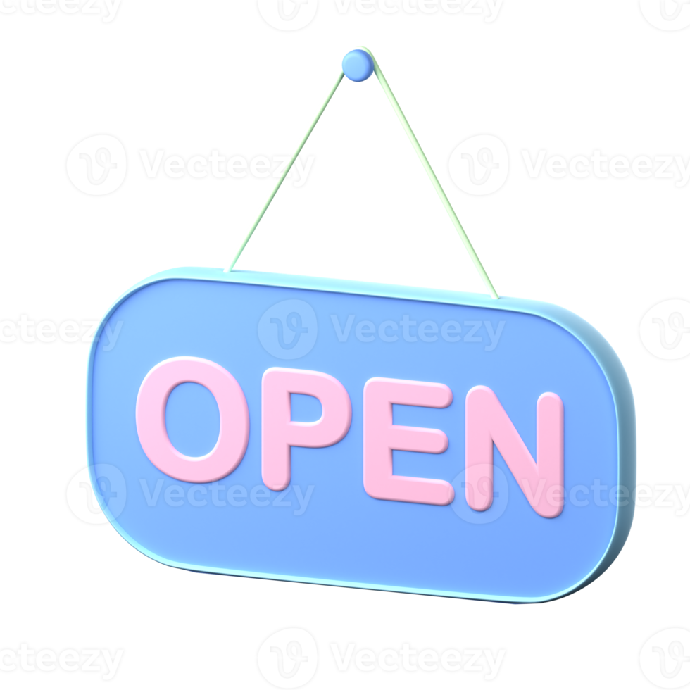 Open 3D Icon Illustration png