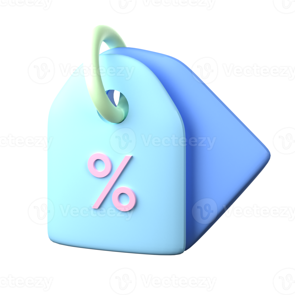 Discount 3D Icon Illustration png