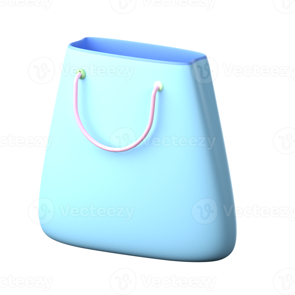 Shopping Bag 3D Icon Illustration png