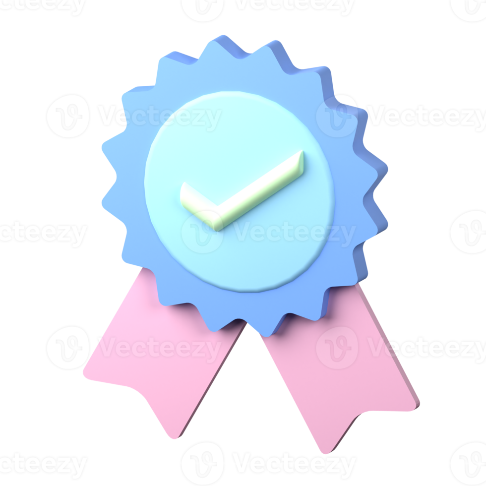 verificado 3d icono ilustración png