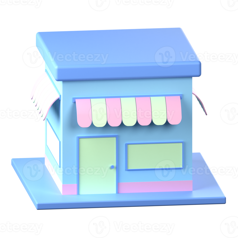 Store 3D Icon Illustration png