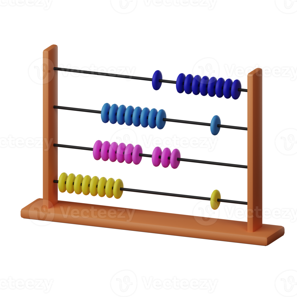 Abacus  3D Icon Illustration png