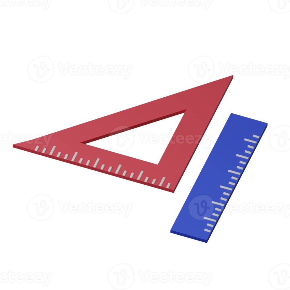 Ruler 3D Icon Illustration png