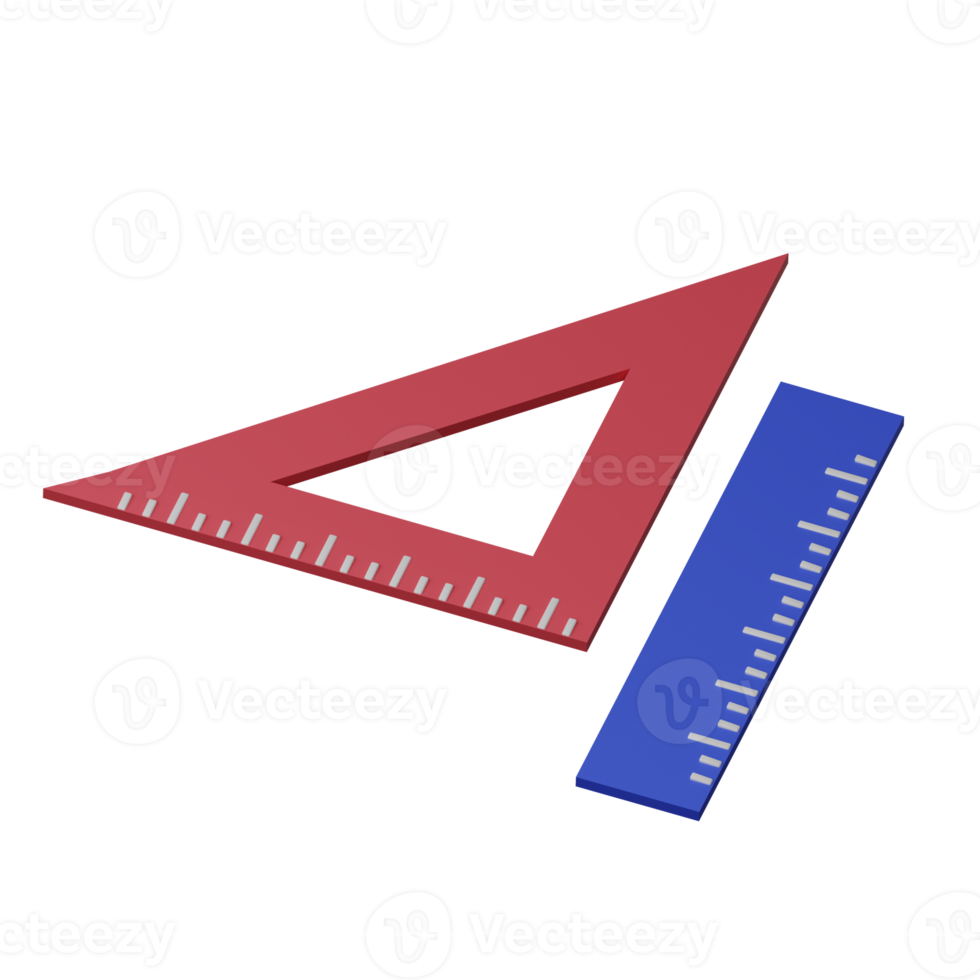 régua 3d ícone ilustração png
