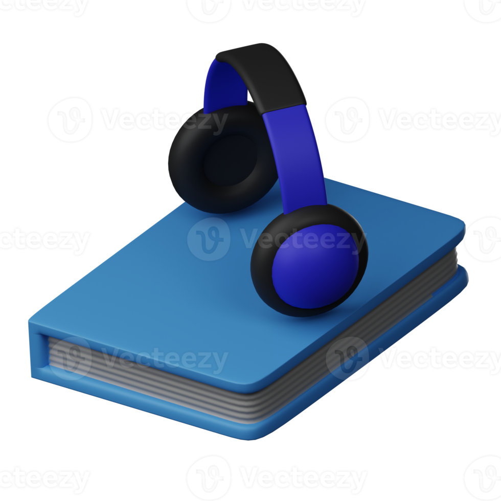 audio boek 3d icoon illustratie png