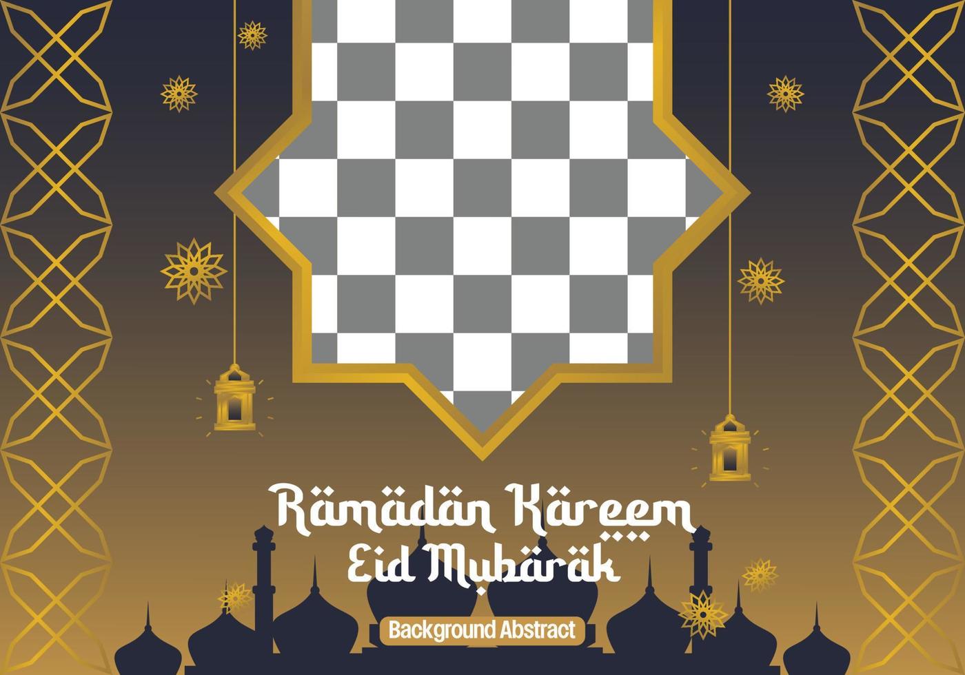 editable ramadan sale poster template. with mandala ornaments, lanterns and the silhouette of a mosque. Design for social media, banner, greeting card and web. Islamic holiday vector illustration