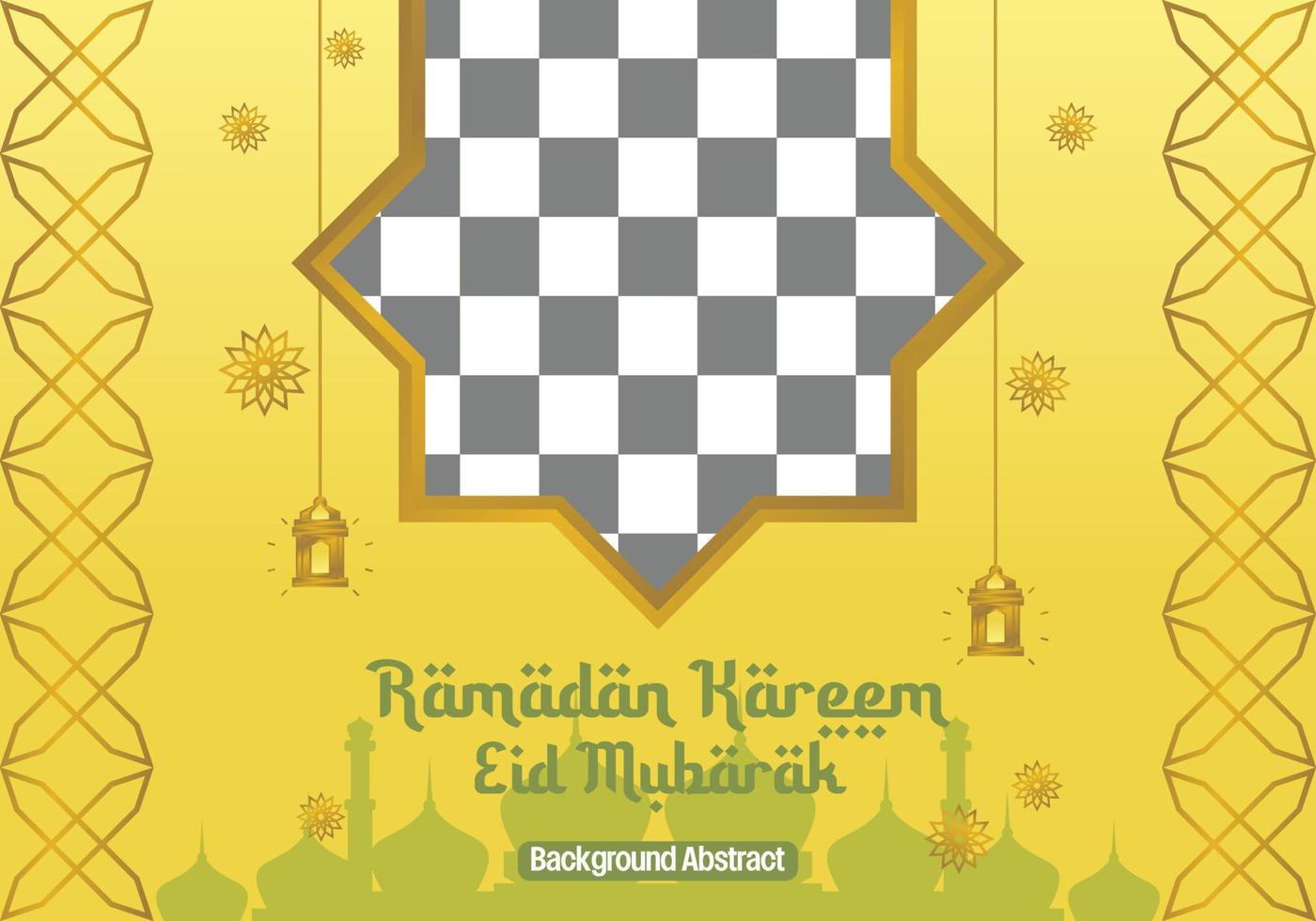 editable ramadan sale poster template. with mandala ornaments, lanterns and the silhouette of a mosque. Design for social media, banner, greeting card and web. Islamic holiday vector illustration