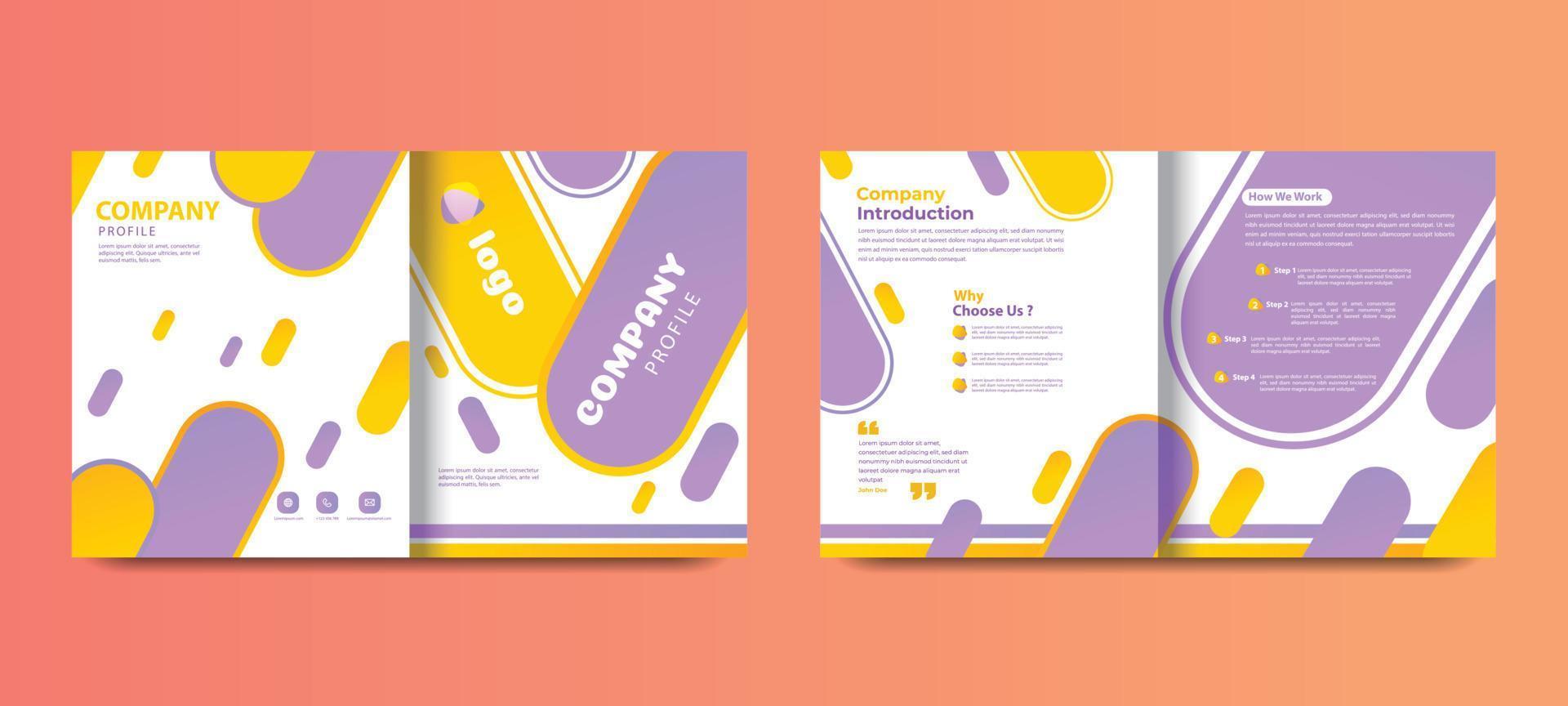 Simple Geometric Creative Company Profile vector