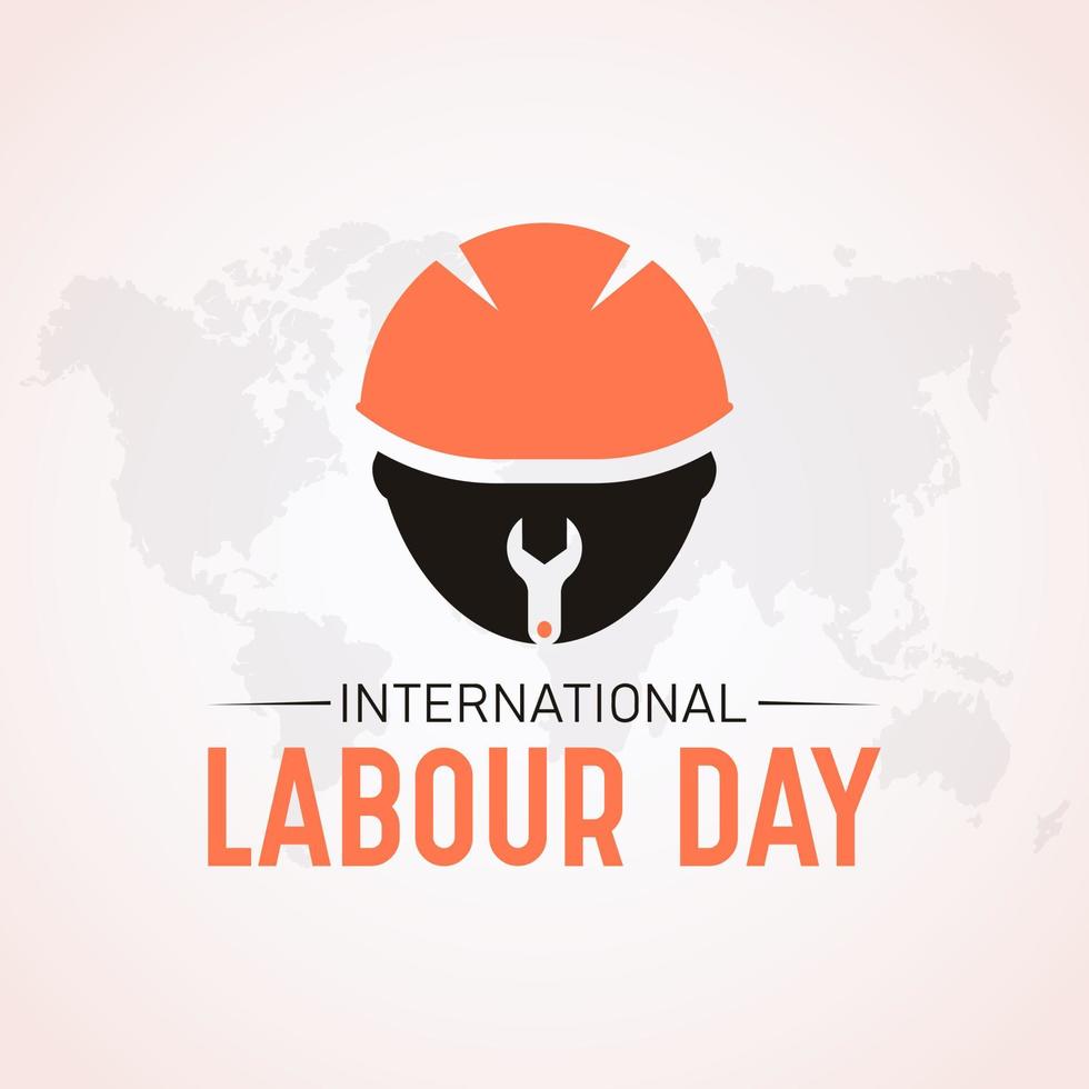 International labour day on 1st may. Happy labor day vector template for banner, greeting card, poster with background. Vector illustration