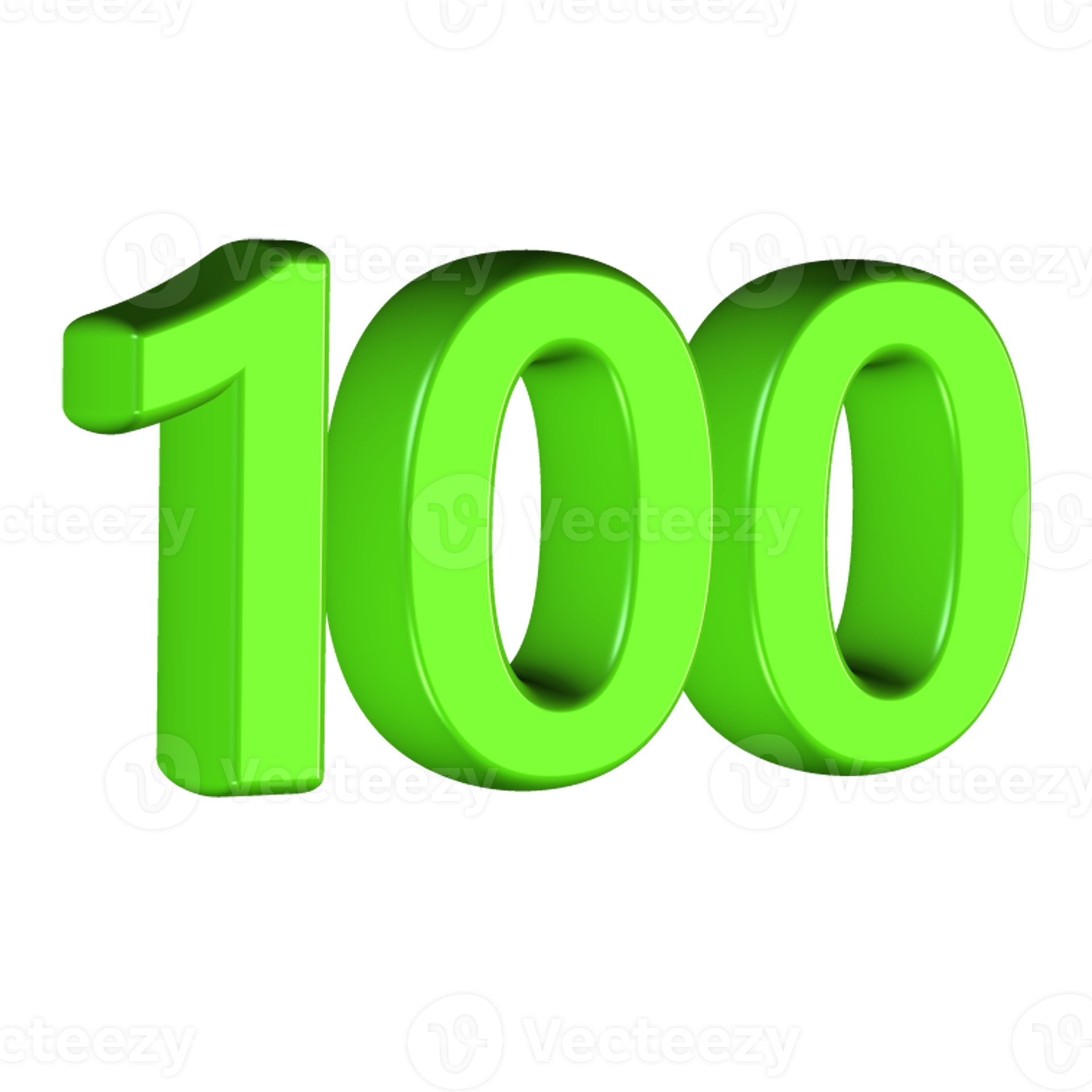 3D number light green color 22604079 PNG