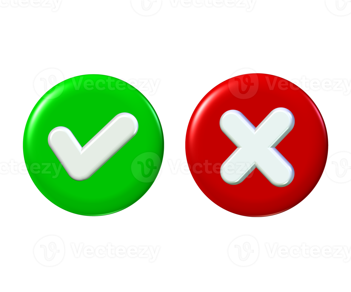 Check And Cross Mark Icon Png