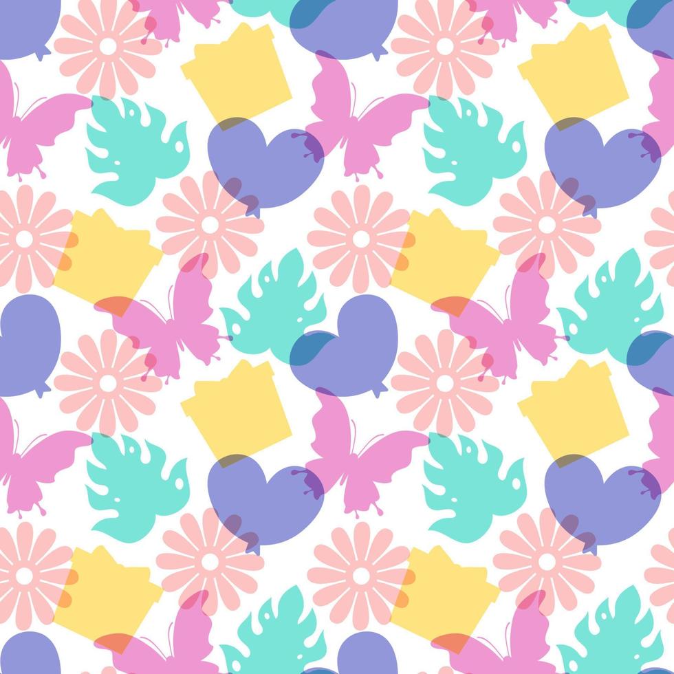 Happy Mother Day Seamless Pattern Design in Element Decoration Template Hand Drawn Cartoon Flat Illustration vector