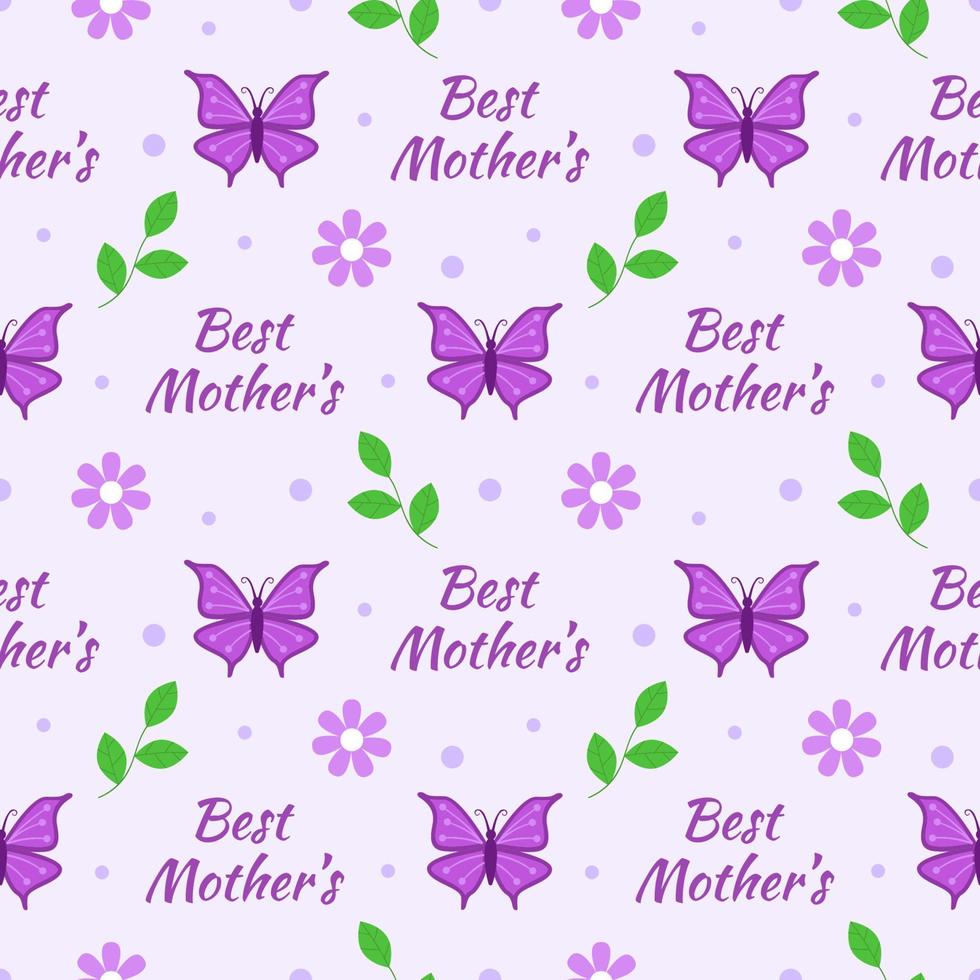 Happy Mother Day Seamless Pattern Design in Element Decoration Template Hand Drawn Cartoon Flat Illustration vector