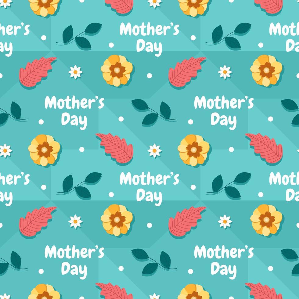 Happy Mother Day Seamless Pattern Design in Element Decoration Template Hand Drawn Cartoon Flat Illustration vector