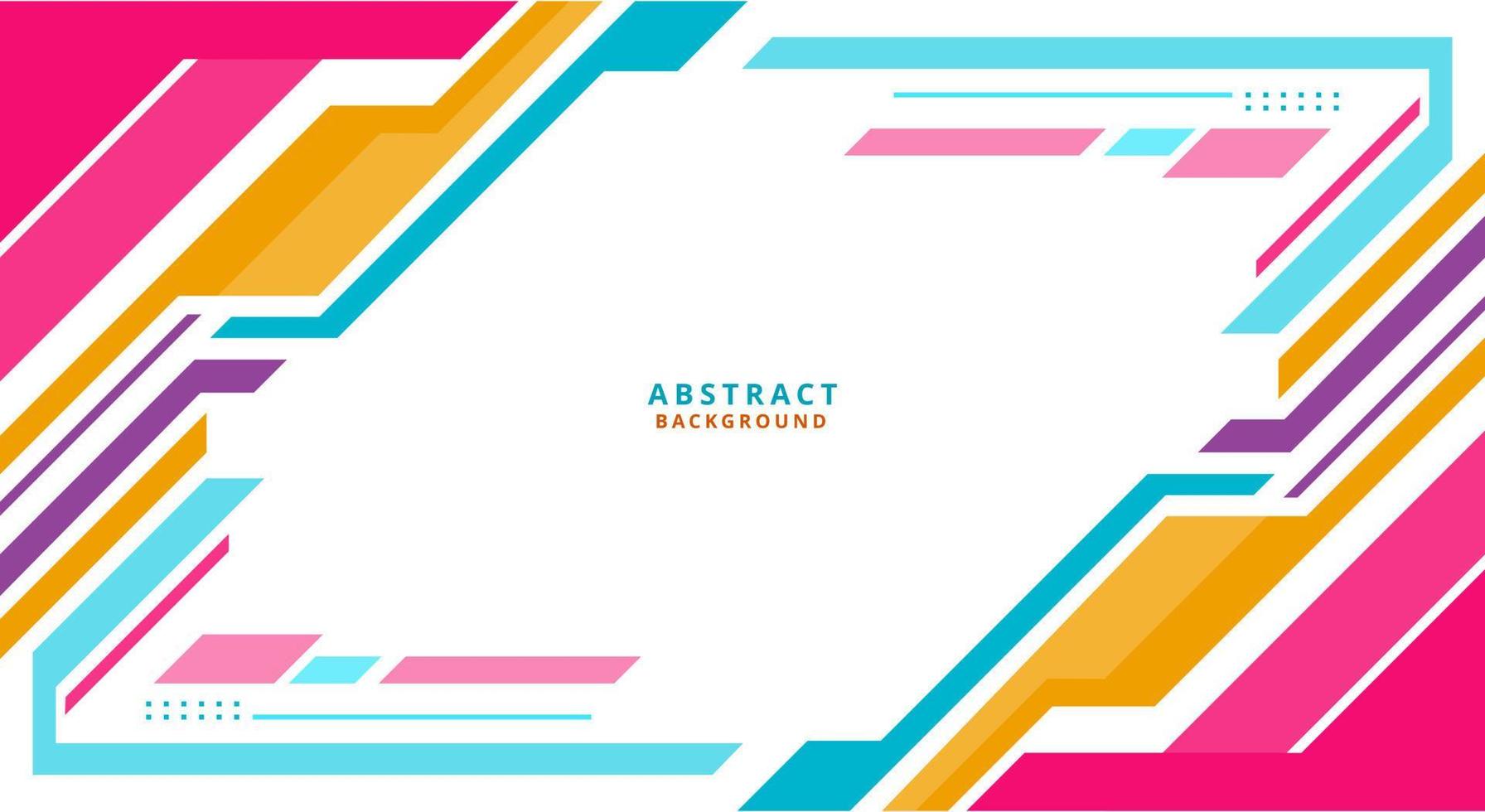 Colorful geometric frame background vector