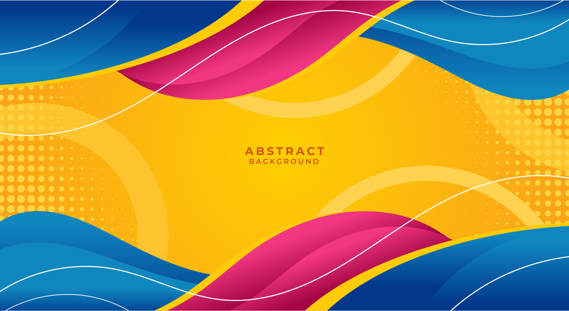 Curve blue and pink with yellow background vector 22604318 Vector Art
