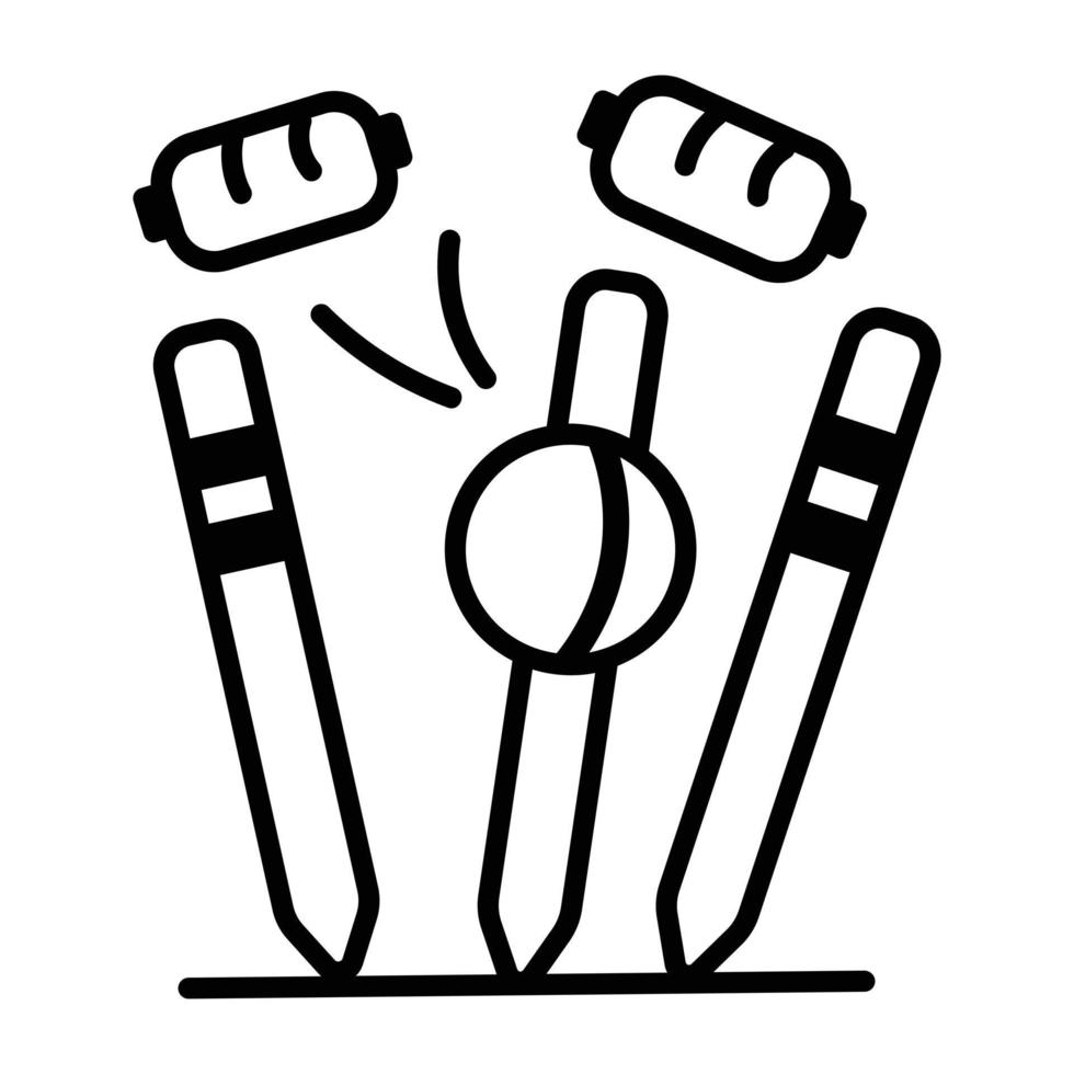 Trendy Wickets Out vector