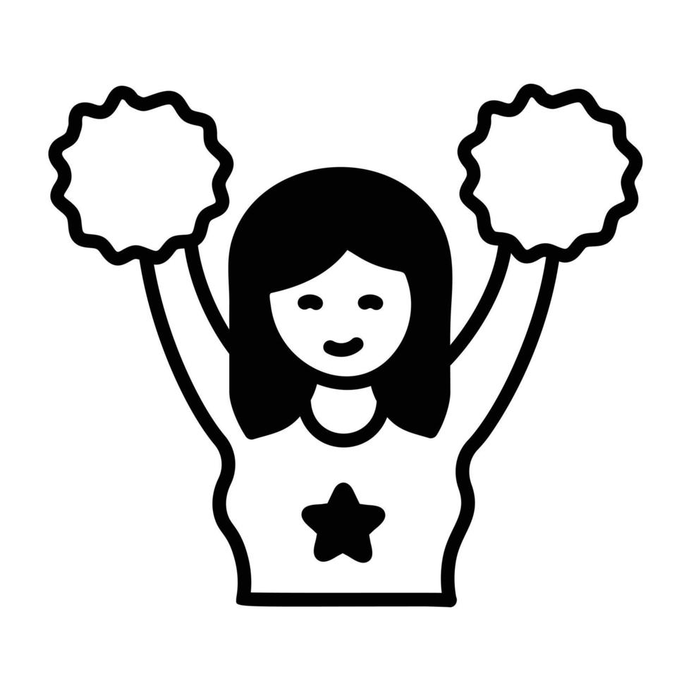Trendy Female Cheerleader vector