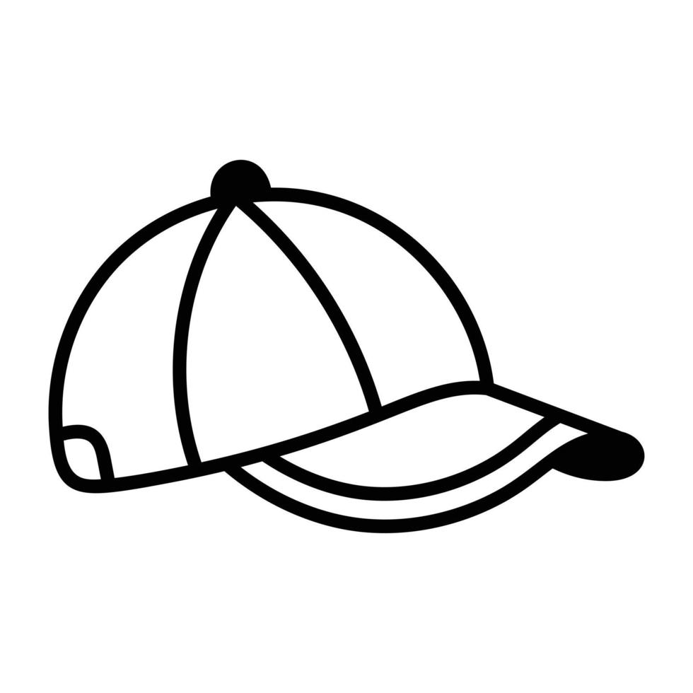 Trendy Cricket Cap vector